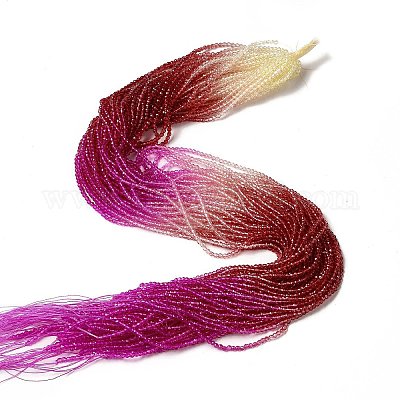 Прозрачный градиент цвета стеклянные бусины пряди GLAA-H021-01A-10-1