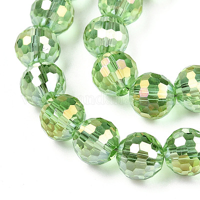 Прозрачные гальванические стеклянные бусины EGLA-TAC0003-04H-1