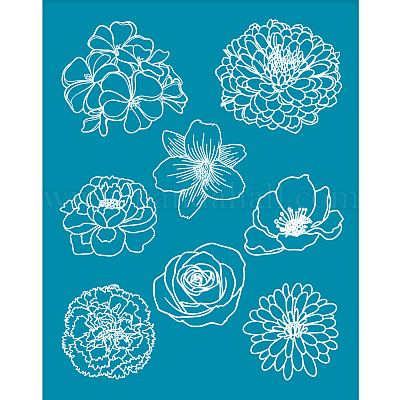 Flower Silk Screen Stencils for Polymer Clay Reusable Silk Screen