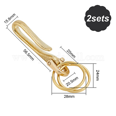 2 комплект латунной фурнитуры для брелока KK-HY0003-76-1