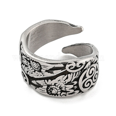 Открытые кольца из нержавеющей стали 304 RJEW-B055-12AS-1