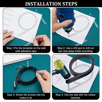 Этикетки с цифрами из цинкового сплава FIND-WH0061-83J-1