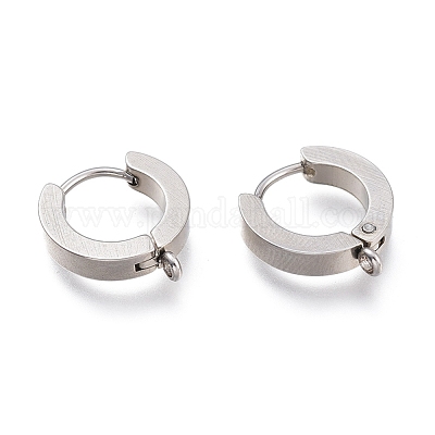 Фурнитура для сережек-колец huggie hoop из нержавеющей стали 201 STAS-A167-01A-P-1