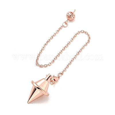 Маятники для биолокации с заостренными цепями из латуни HJEW-D004-04RG-1