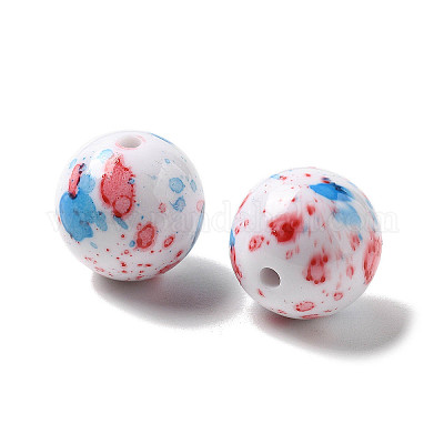 Краска для запекания непрозрачные акриловые бусины OACR-H049-03C-1