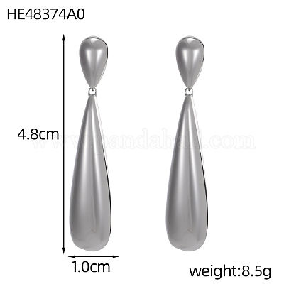 Серьги-гвоздики из нержавеющей стали 304&nbsp;STAS-OY010-64P-1