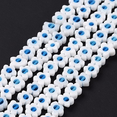 Ручной работы стеклянная бусина тысячецветник нитей LAMP-J035-8mm-66-1