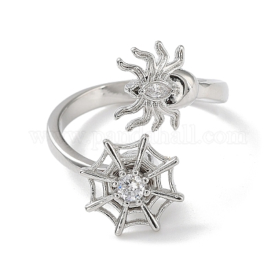 Вращающиеся манжеты из прозрачного циркония RJEW-Z023-03P-1