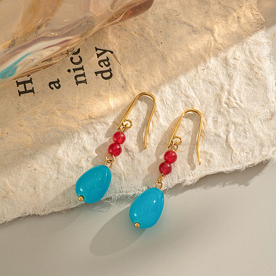 Серьги-капли из нержавеющей стали YL7427-1