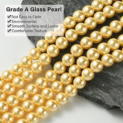 Экологичные стеклянные жемчужные бусины HY-A008-8mm-RB072-1