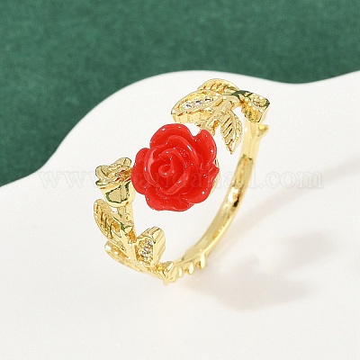 Манжеты из цветочной смолы RJEW-P155-01B-G-1