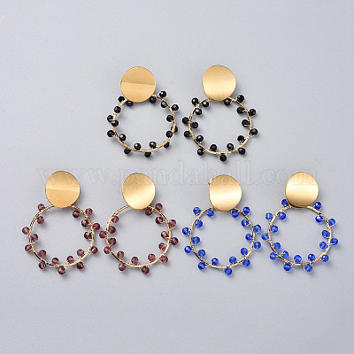 Свисающие серьги EJEW-JE03686-1