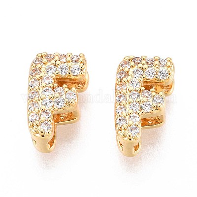 Латунные микропаве из прозрачного кубического циркония KK-T071-17G-F-1