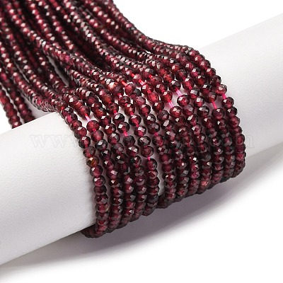 Гранат природный бисер нитей G-RM241221-O2-1