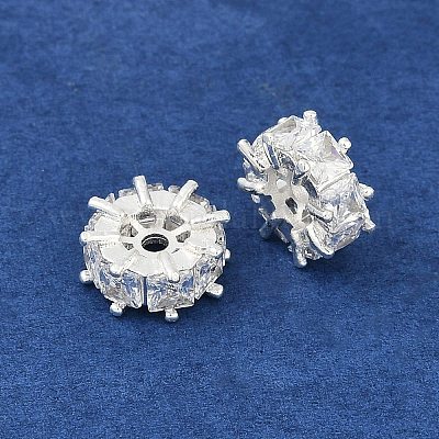 Латунные микро проложить кубического циркония бусы KK-H202-10S-1