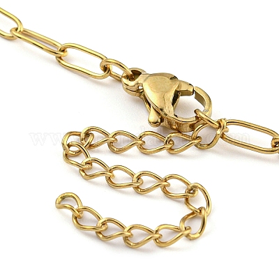 Изготовление ожерелий из цепочек-скрепок из нержавеющей стали 304 X-AJEW-P119-05G-1