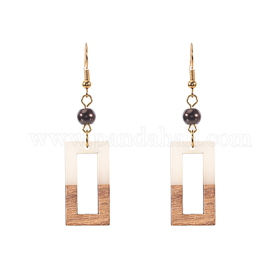 Подвески из смолы и дерева RESI-OL0001-09B-1