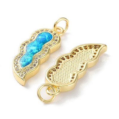 Стойки обшивки латунь микро проложить Циркон подвеску KK-C041-18G-1