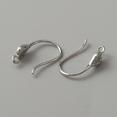 Латунные крючки для серьги из чистого циркония KK-WH0038-42P-1
