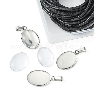 Wholesale DIY Blank Dome Pendant Necklace Making Kit 