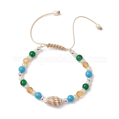 Стеклянные бусины плетеные браслеты из бисера для женщин BJEW-JB11525-1