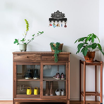 Настенные вешалки из дерева и железа HJEW-WH0055-156-1