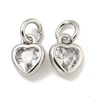 Латунные микропаве прозрачные подвески с фианитом KK-P275-33A-P-1