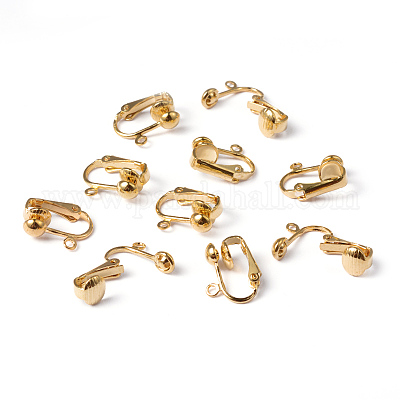 Wholesale Iron Clip-on Earring Findings for Non-Pierced Ears
