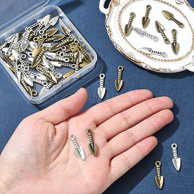 60 шт. 2 цвета подвески из сплава в тибетском стиле TIBEP-FS0001-23-1