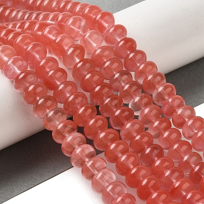 Вишневого кварца стеклянные бусы пряди G-G102-C05-01-1