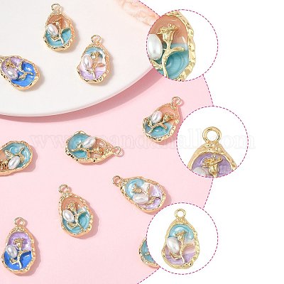 10 шт. Подвески из сплава с эмалью ENAM-FS0003-25-1