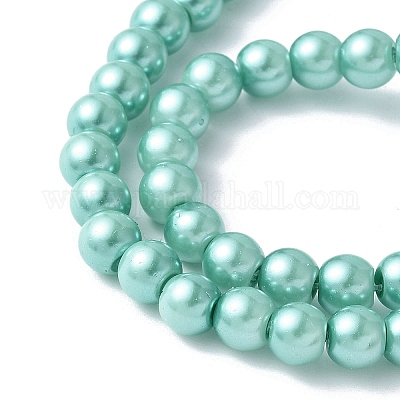 Выпечка окрашены перламутровый стекла жемчужные нити круглый шарик HY-XCP0001-24-1