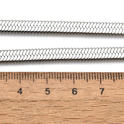 Не тускнеющие цепочки-елочки из нержавеющей стали 201 NJEW-M187-06P-1