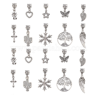 50шт 10 стиля сплава европейские висячие подвески в тибетском стиле PALLOY-CJ0002-74-1