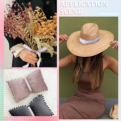 Блестящая лента из полиэстера и металлической сетки для изготовления бантов OCOR-WH20007-19D-1