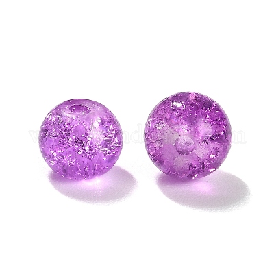 Окрашенного распылением треск стеклянные бусы нити CCG-XCP0001-08-1