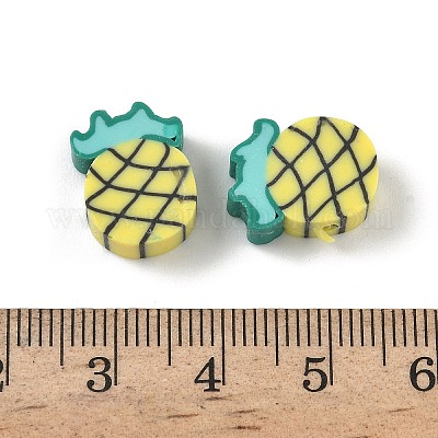 Бусины из полимерной глины ручной работы с фруктово-овощной тематикой CLAY-F006-02K-1