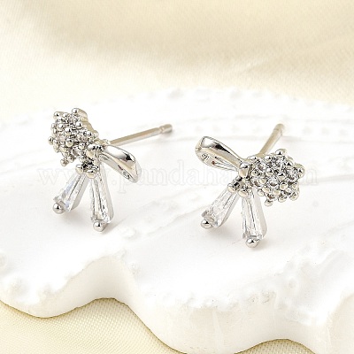 Серьги-гвоздики из циркония EJEW-M103-12P-1