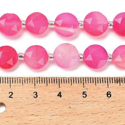 Натуральные полосатые агатовые бусы G-C116-A180-01D-1