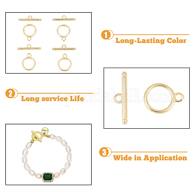 20 комплект экологически чистых латунных застежек-тоглов KK-DC0002-29-1