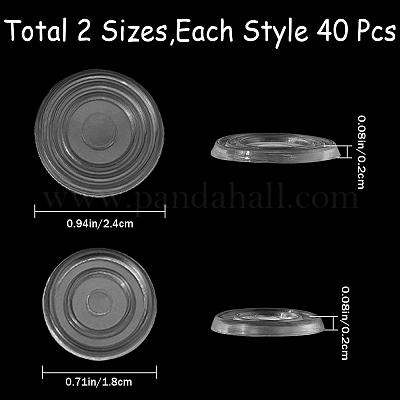 80 шт. 2 стильных противоскользящих накладок из ПВХ для стеклянной столешницы KY-GF0001-46-1