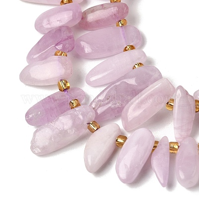 Природные кунцит бисер нитей&nbsp;G-P604-A26-01-1