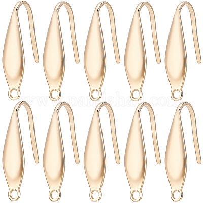 316 Surgical Stainless Steel Earring Hooks, with Vertical Loop, Ear Wire,  Stainless Steel Color, 20.5x4.5mm, Hole: 1.2mm