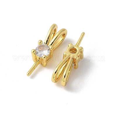Латунные микропроволочные кубические циркониевые подвески KK-D324-41G-1