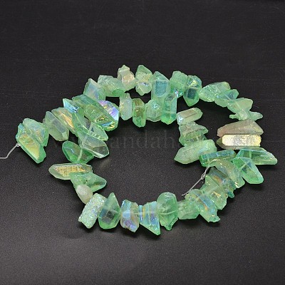 Гальванические природный кристалл кварца бусы пряди G-A142-03F-1