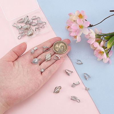 30 шт. 6 стиля латунных дужек KK-ME0002-24-1