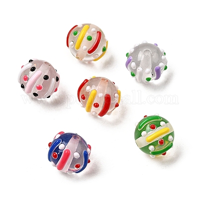 52 шт. эмалевые бусины из смолы на рождественскую тематику RESI-Z041-10-1