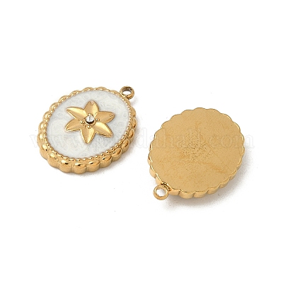 Подвески из нержавеющей стали 304 с эмалью STAS-V015-36G-1