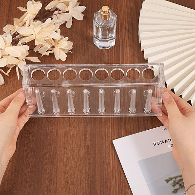 Акриловый штатив для лабораторных пробирок на 8 отверстие DIY-WH0430-379-1
