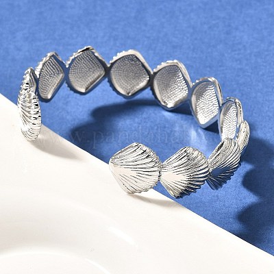 Латунь манжеты браслеты для женщин BJEW-U018-03P-1